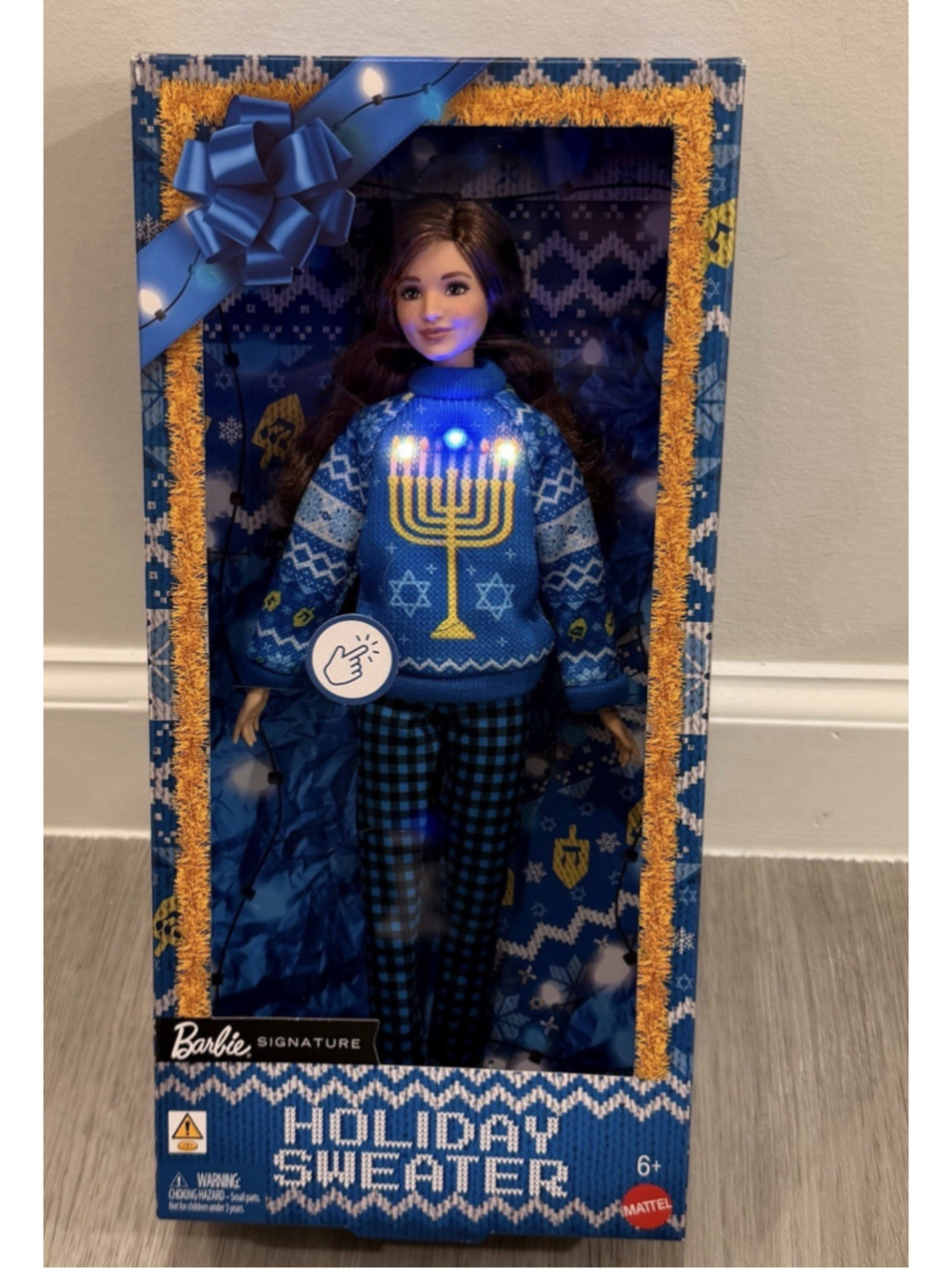 2026 Barbie Signature LIGHT UP Holiday Sweater Hanukkah Doll NIB IN HAND